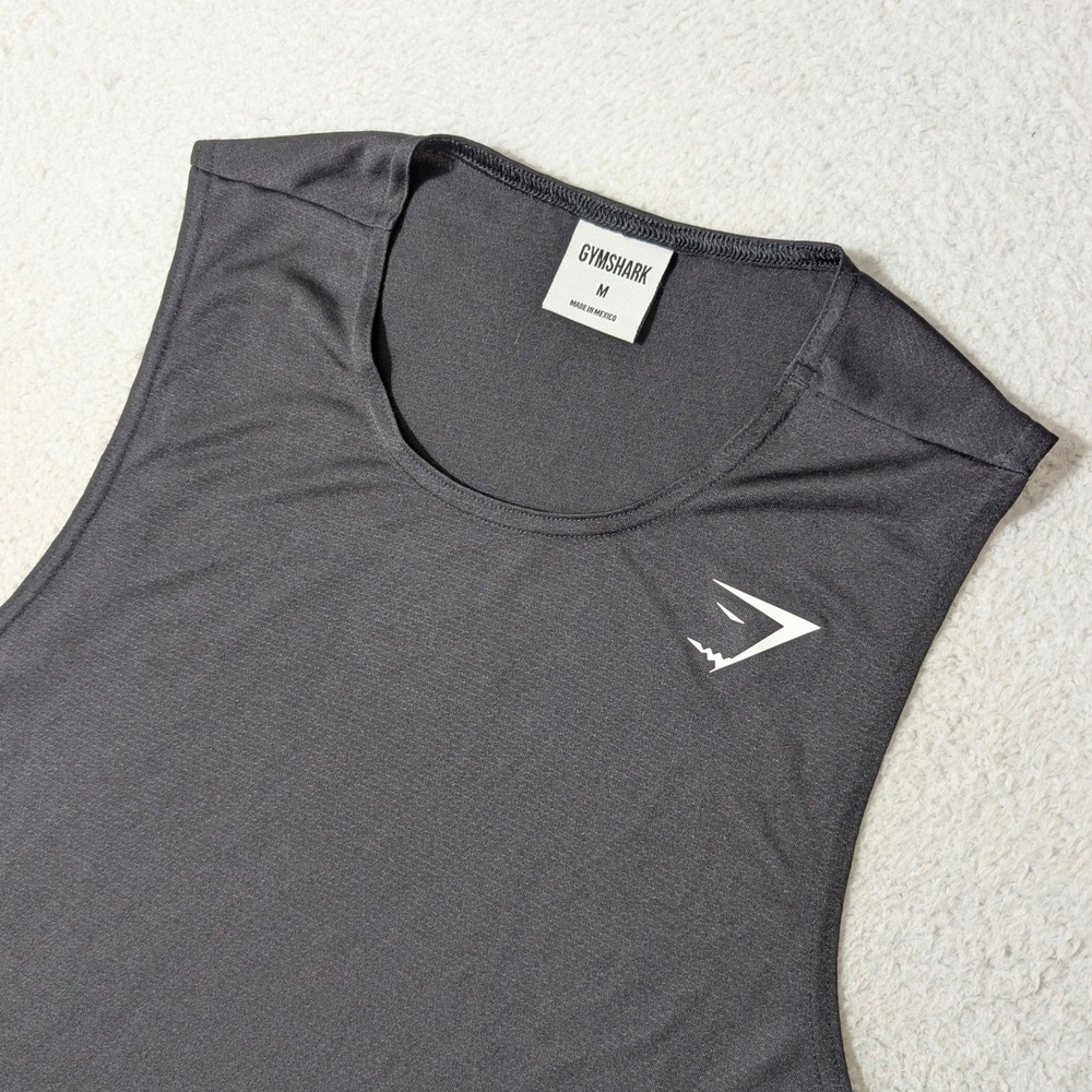 NEW Gymshark Arrival Tank Mens Med Black Sleeveless Gym Workout Shirt A2A10
